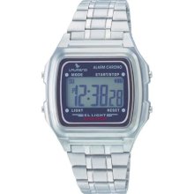 Laurens Italian Design Men's Silver-tone Digital Watch ...