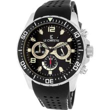 Le Chateau Men's Sport Dinamica Chronograph Rubber Band Watch (black)