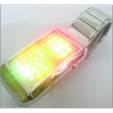 Led Digital Men Watch Silver Metal Retro Cool Huge 54sm