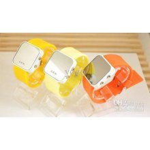 Lot 10pcs Led Mirror Digital Watch Multicolor Candy Wristwatch Odm S