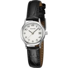 LS632 Accurist Ladies Strap White Black Watch