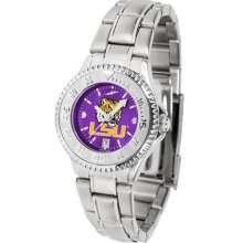 LSU Tigers Women's Stainless Steel Dress Watch