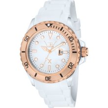 Ltd Watch X Collection Men's Quartz Watch With White Dial Analogue Display And White Silicone Strap Ltd 330104