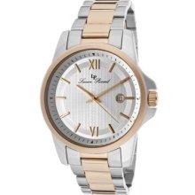 Lucien Piccard Watch 10048-sr-22s Men's Breithorn Silver Dial Rose Gold Tone Ip