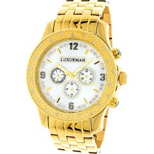Luxurman Diamond Watches Mens Diamond Watch 0.25ct