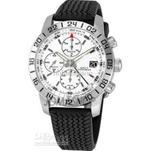 Luxury Mens Miglia Gmt Sapphire White Dial Rubber Strap Automatic Wa