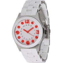 Marc By Marc Jacobs - Ladies Pelly White Silicone Watch - Mbm2588