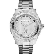 Marc Ecko Men's M12501G1 Silver Stainless-Steel Quartz Watch with Silver Dial