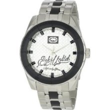 Marc Ecko The Daily Black Enamel Steel Bracelet Watch