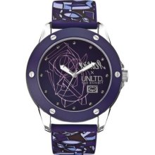 Marc Ecko The Tran Purple Dial Watch E09530g4 With Purple Silicone Strap