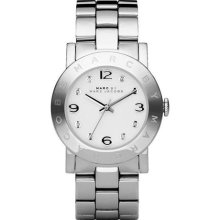 Marc Jacobs Amy White Dial Stainless Steel Ladies Watch MBM3054