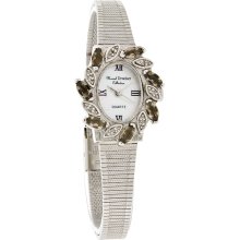 Marcel Drucker Ladies Elegant Smokey Quartz Diamond Bracelet Dress Watch NIB