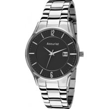 MB649B Accurist Mens Black Dial Analogue Watch