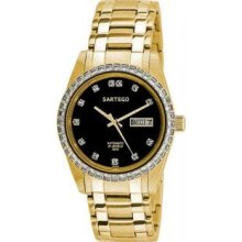 Menandamp;apos;s Gold Tone Automatic Dress Black Dial - Watch