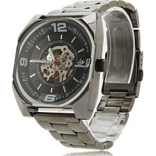 Men's Alloy Analog Mechanical Wrist Watch 9354 (Black)