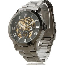 Men's Alloy Analog Mechanical Wrist Watch 9269 (Black)