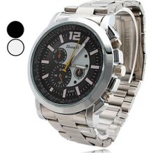 Men's Alloy Analog Quartz Fashionable Watch (Assorted Colors)