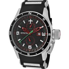 Men's Aviator Black Dial Black Polyurethane
