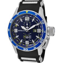 Men's Aviator GMT Blue Dial Black