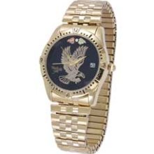Men's Black Hills Gold Eagle Diamond Accent Watch with Black Dial