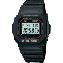 Men's Black Resin G-Shock Digital Dial Multi Band Atomic Tough Solar