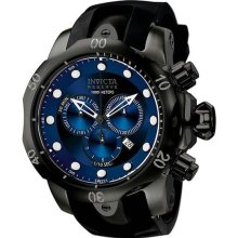 Men's Black Stainless Steel Reserve Venom Quartz Chronograph Diver Blue Dial Bez