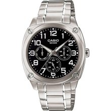 Men's casio multifunction day-date steel watch mtp1309d-1bv