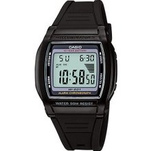 Men's casio sport chronograph alarm resin watch w201-1av