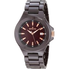 Men's Ceramic Case and Bracelet Brown Tone Dial Date Display