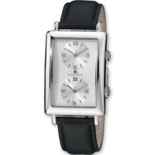 Mens Charles Hubert Dual Time White 33x53mm Dial