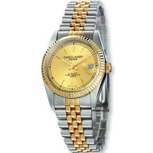 Mens Charles Hubert IP-plated Two-tone Gold-tone Dial Watch