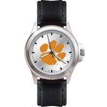 Mens Fantom Clemson University Tigers Watch With Leather Strap