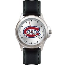 Mens Fantom Montreal Canadiens Watch With Leather Strap