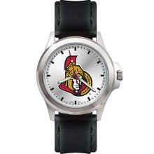 Mens Fantom Ottawa Senators Watch With Leather Strap