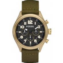 Men's fossil chronograph vintaged bronze watch de5018