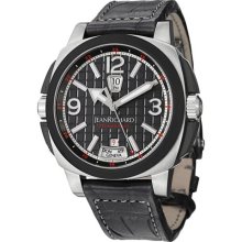 Men's GMT Dark Blue Dial Black Genuine Alligator ...