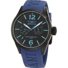 Mens Invicta 1741 I Force Swiss Black Dial Dark Blue Military Watch