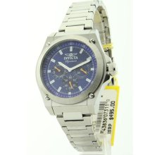 Mens Invicta Stainless Steel Day Date 24 Hour Time Watch 7311