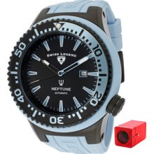Men's Neptune Automatic Black Dial Baby Blue Silicone ...