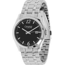 Mens New Round CARAVELLE By Bulova Quartz Watch Silver-Tone Steel Bracelet