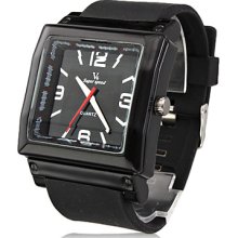 Men's New Stylish Black Sport Silicone Wrist Watch SW9