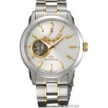 Men's Orient Star Open Heart Da02001w Power Reserve White Dial Auto Watch