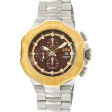 Men's Pro Diver Chronograph Stainless Steel Case and Bracelet Brown To