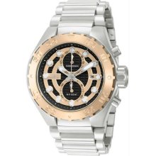Men's Pro Diver Chronograph Stainless Steel Case and Bracelet Rose Gold Tone Dia
