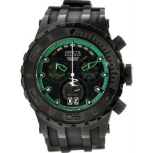 Men's Reserve Chronograph Stainless Steel Case Rubber Strap Black and