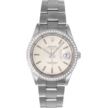 Men's Rolex Date Stainless Steel Watch 15200 Silver Dial