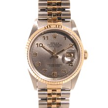 Men's Rolex Datejust Watch 16233 Gray Arabic Dial