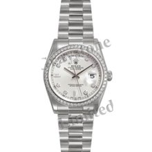 Men's Rolex Oyster Perpetual Day-Date Watch - 118346_SilverDDP