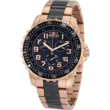 Men's Rose Gold Two Tone Stainless Steel Case and Bracelet Chronograph