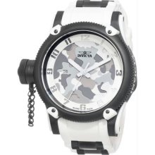 Men's Russian DIver Special Ops Lefty Swiss Quartz Rubber Strap White